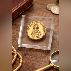 Collector’s 60 Years of Service Gold Coin in Display Case